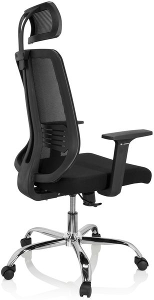 hjh OFFICE Home Office Bürostuhl ZH 200 Stoff/Netzstoff Schwarz Bild 8
