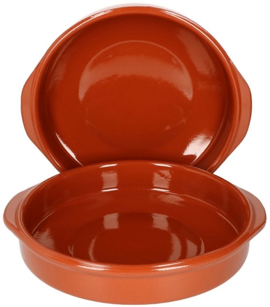 2er Set Cazuela mit Griffen Ton-Schale Bernd Ø 25,5cm Größe XXL Mittelalter Wikinger