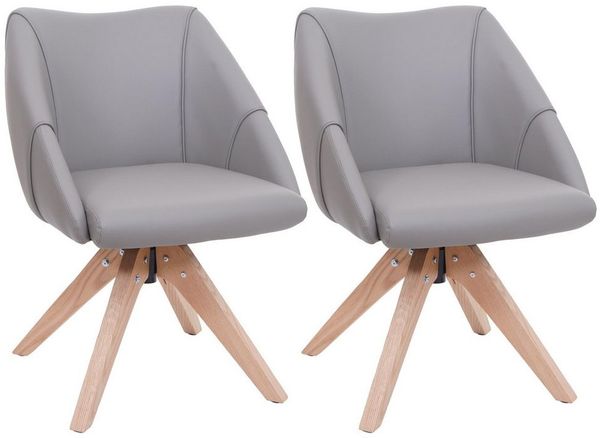 MCW Esszimmerstuhl MCW-Q52 (Set, 2 St), 360° drehbar, Inklusive Fußbodenschoner aus Filz