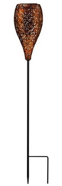 EZSolar Solar LED Vintage Gartenstecker ZARA Kupferfarben EZ-SO-003