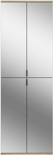 INOSIGN Garderoben-Set Trondheim, 91 cm, best. aus 2 Schränken, 6 Spiegeltüren, 15 Fächer, (Set, 2-St), inkl. ausziehbarer Kleiderstange, Garderobenschrank, Kleiderschrank