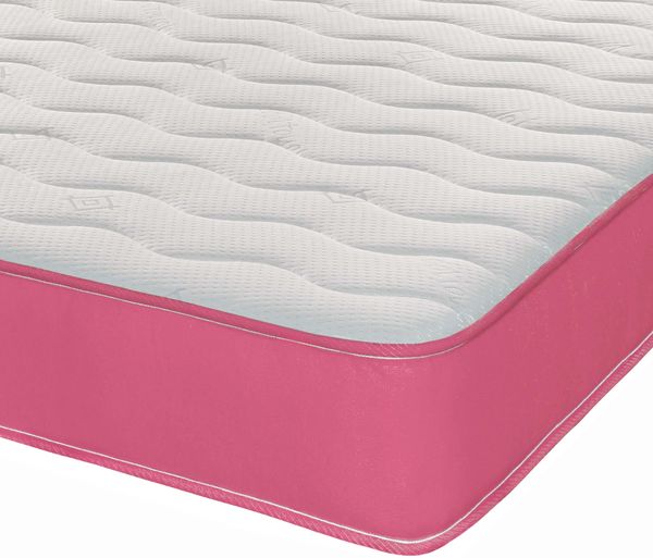 eXtreme comfort ltd Hybrid-Cooltouch-Matratze, 75x175 cm, Memory-Schaum und Spiralfeder, Plüsch-Haptik, Cooltouch Plus Schlaffläche, 18 cm tief, Rosa, Maximalwert