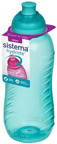 sistema Trinkflasche Sistema 330ml Twist `N` Sip Squeeze Bottle - Minty Teal