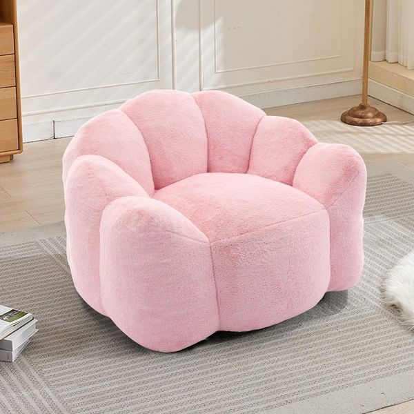 ANYSUN Sofa Kompakt-Sofa aus Lotus-förmiges,Einzelstuhl,Lounge-Sessel, Sitzsitz für Erwachsene, mit Kurzflor-Griffzug, Ohne Montage sofort,geeignet für Wohnzimmer, Schlafzimmer