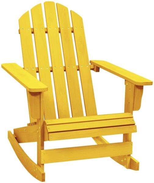 vidaXL Adirondack-Schaukelstuhl Massivholz Tanne Gelb 315884