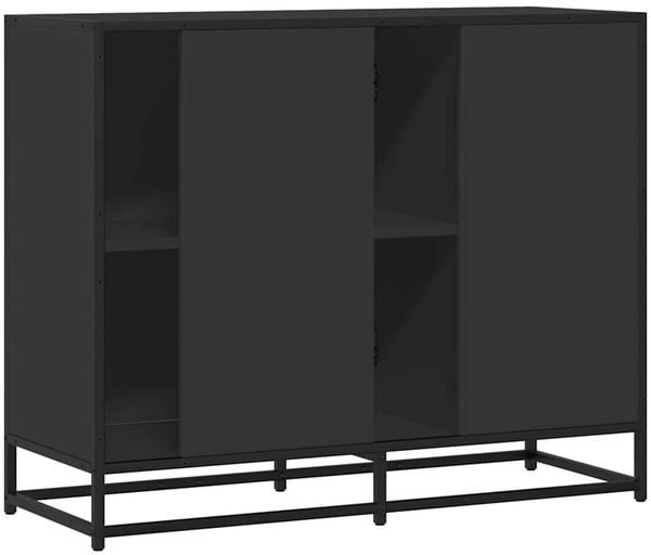 Sideboard, Kommode Schwarz 92x35x76 cm Holzwerkstoff j2649p Bild 6