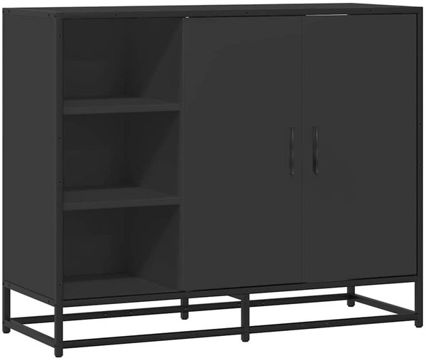 Sideboard, Kommode Schwarz 92x35x76 cm Holzwerkstoff j2649p