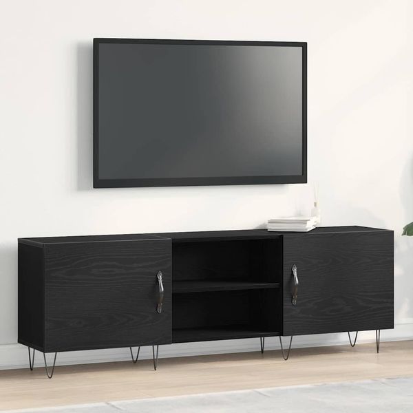 vidaXL TV-Schrankset Schwarz Eichen-Optik 150 x 30 x 50 cm 862961