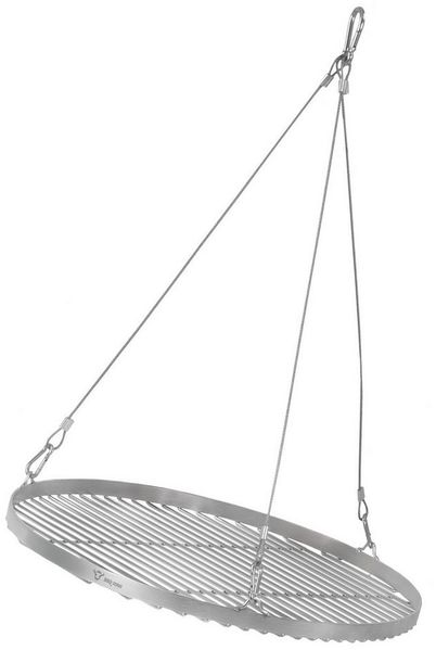 BBQ-Toro Grillrost Edelstahl Grillrost Rund Ø 50 cm, BBQ Grillgitter mit Seilaufhängung, Stabil