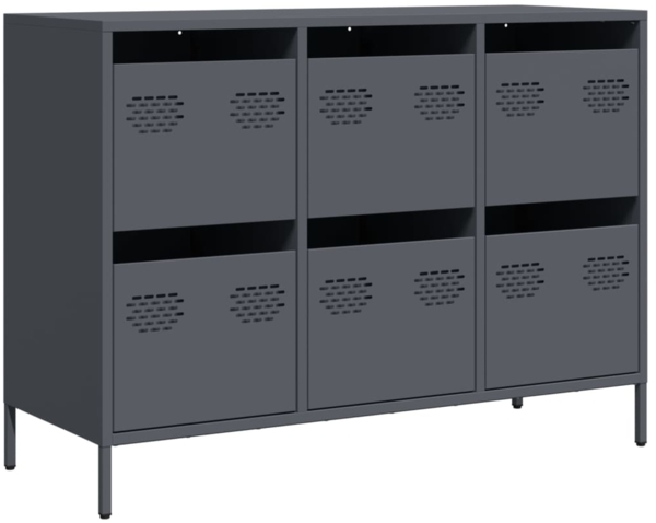 vidaXL Sideboard Anthrazit 101,5x39x73,5 cm Kaltgewalzter Stahl 851264