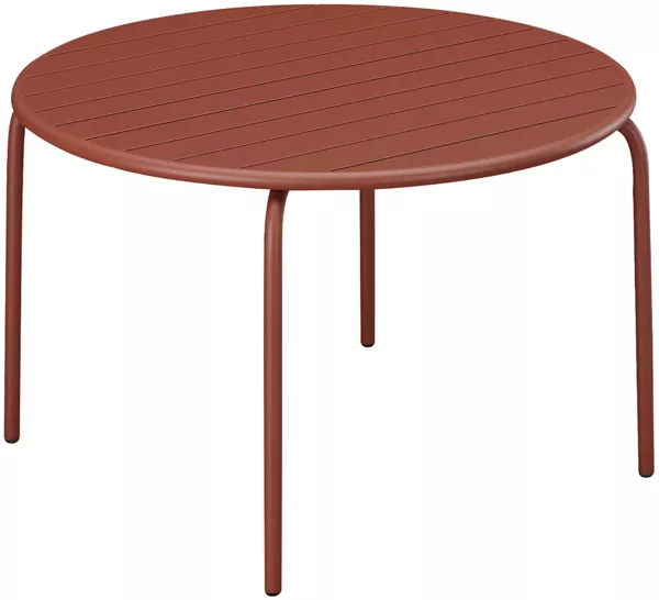 Vente-unique - MIRMANDE Garden dining set Metall Rot - B 130 cm x H 74 cm x L 130 cm