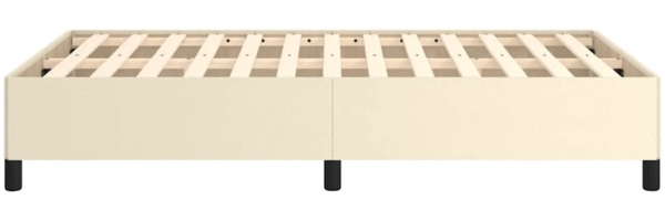vidaXL Bettgestell ohne Matratze Creme 120x190 cm Kunstleder 379524 Bild 5