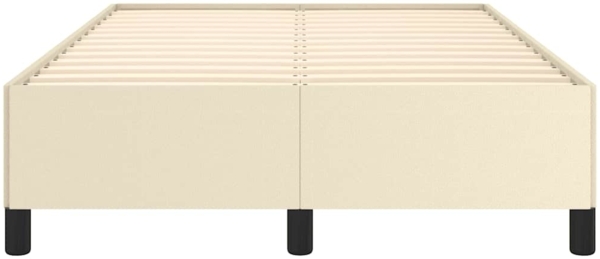 vidaXL Bettgestell ohne Matratze Creme 120x190 cm Kunstleder 379524 Bild 4