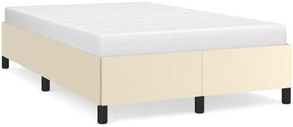 vidaXL Bettgestell ohne Matratze Creme 120x190 cm Kunstleder 379524 Bild 1