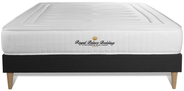 Matratze Nottingham 135x200 cm + Bettgestell mit Lattenrost, H4, Memory-Schaum, Höhe: 20 cm, Schwarz Bild 4