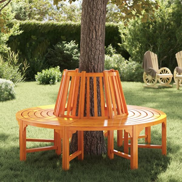 vidaXL Baumbank Ø 160 cm Holz 41777