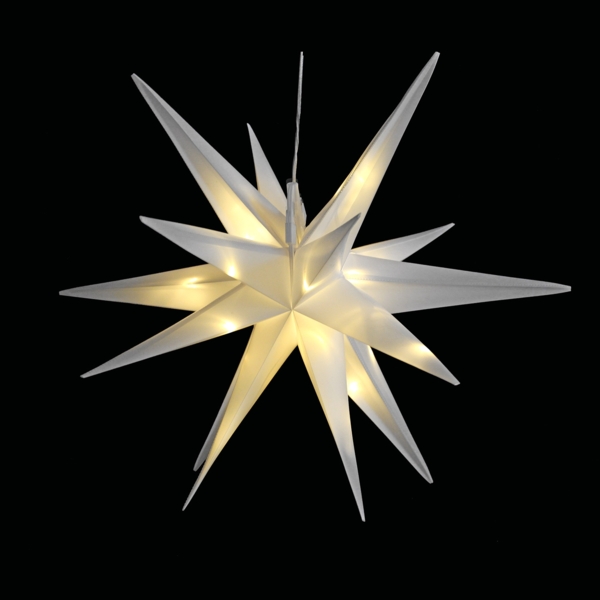 3D LED Stern zum Hängen Weihnachtsbeleuchtung DIA 57cm Außen IP44