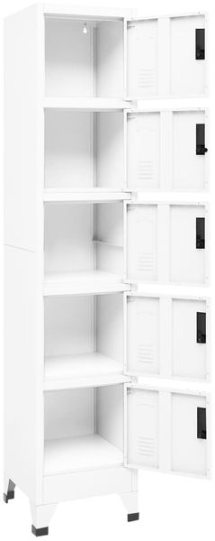 vidaXL Schließfachschrank Weiß 38 x 40 x 180 cm Stahl [339788] Bild 3
