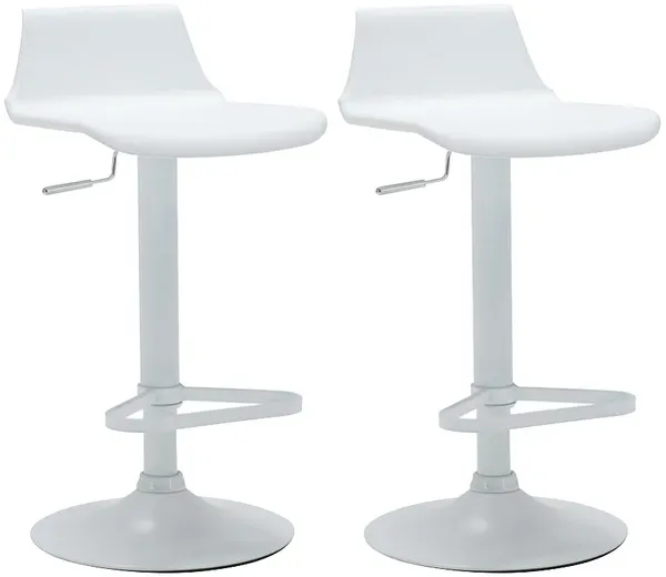 Vente-unique - CALAS Barhocker Plastik Weiß - B 45 cm x H 95,5 cm95 cm x L 45 cm