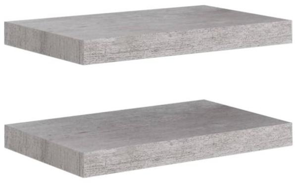 vidaXL Schweberegale 2 Stk. Betongrau 40x23x3,8 cm MDF 326592