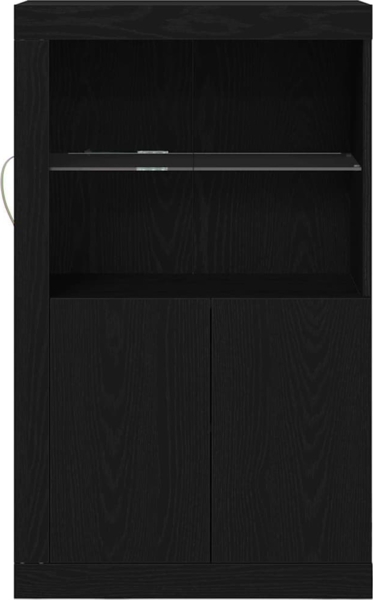 vidaXL Beistellschrank Schwarze Eiche 60,5 x 37 x 100 cm Holzwerkstoff 863017 Bild 5
