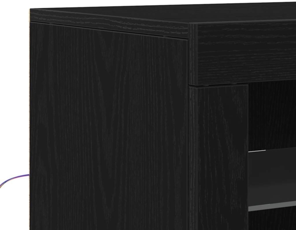 vidaXL Beistellschrank Schwarze Eiche 60,5 x 37 x 100 cm Holzwerkstoff 863017 Bild 9