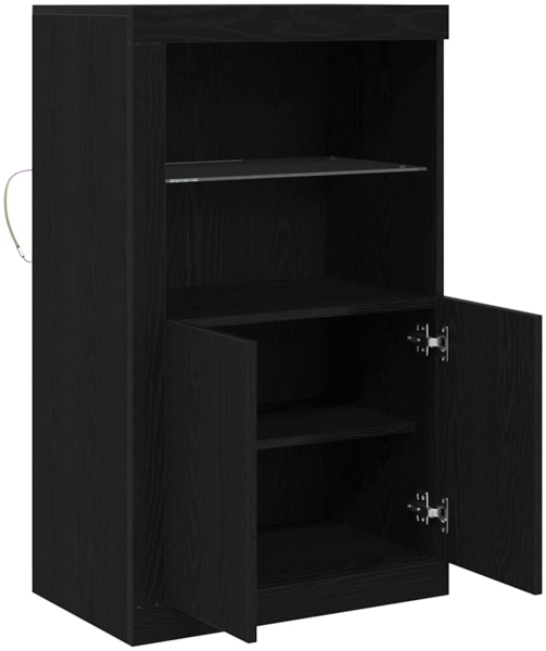 vidaXL Beistellschrank Schwarze Eiche 60,5 x 37 x 100 cm Holzwerkstoff 863017 Bild 6