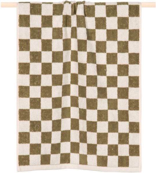 PAD Handtuch CHESS, 50x100 cm, Frottee (1-St), Made in Europe, 100% Baumwolle, modernes Karo Design