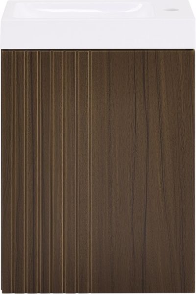 SoBuy BZR196-BR Badmöbel mit Waschbecken, MDF, Melamin, Dunkelbraun, 40 x 56 x 22 cm