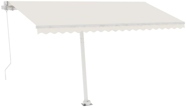 vidaXL Standmarkise Manuell Einziehbar 400x300 cm Creme 3069537