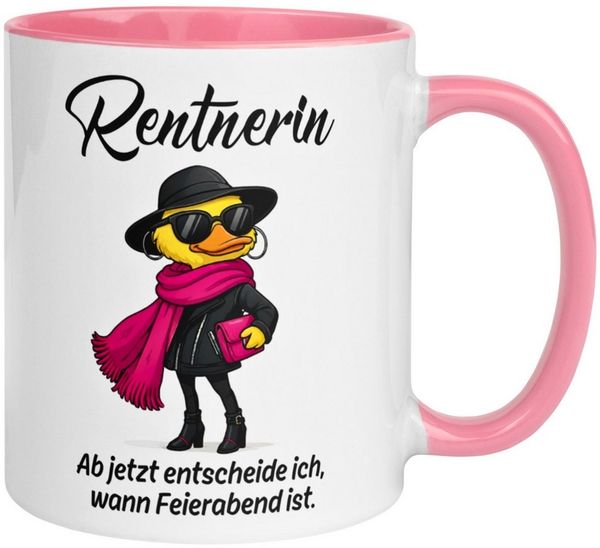 Momentals Tasse Rentnerin – „Ab jetzt entscheide ich den Feierabend“ – Rente Frau, Gratis Versand · Links-&Rechtshänder · Spülmaschinenfest