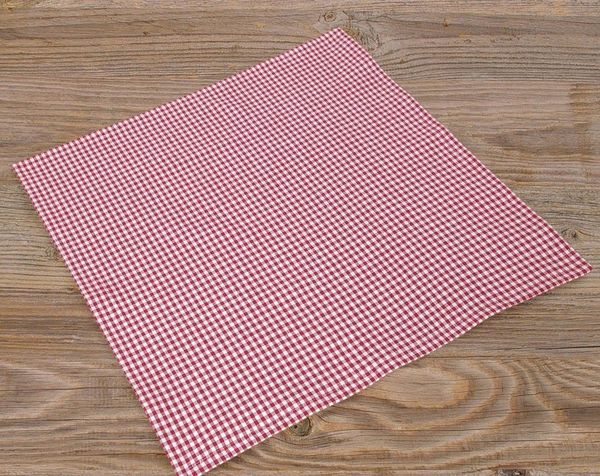 matches21 HOME & HOBBY Platzset Textil Stoff Serviette rot kariert 45x45 cm, (1-St)