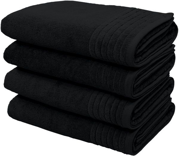 OTTO home Duschtücher Sanremo Premium, Premium Handtücher, 600 gr/m², 70x140cm, Frottier (Set, 4-St), mit Bordüre, flauschig und weich, dicke Qualität, 5 Jahre Garantie
