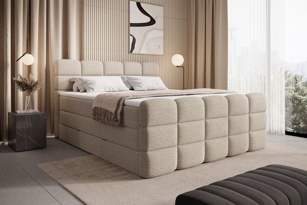 wonello Boxspringbett Carenzo, Doppelbett mit Bettkasten, wahlweise mit wonello premium Topper
