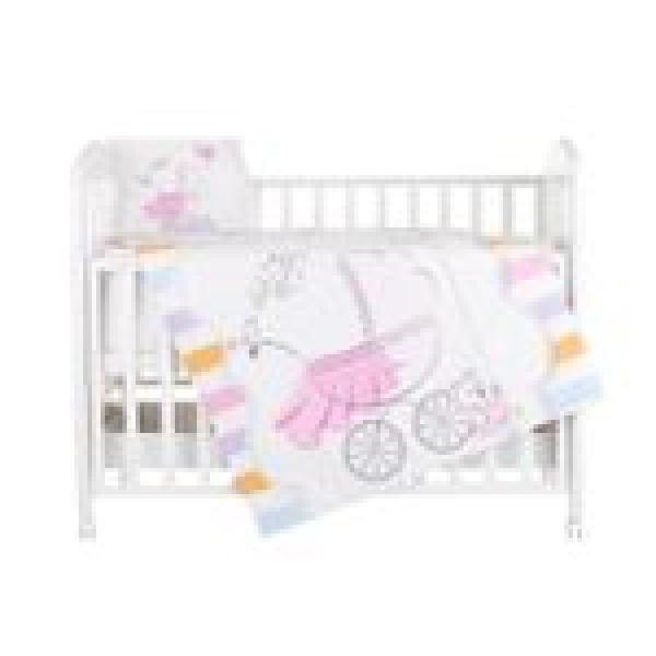 Chipolino Babybettwäsche 3-teilig, Decke 130 x 100 cm, Kissen 45 x 35 cm, Laken pink