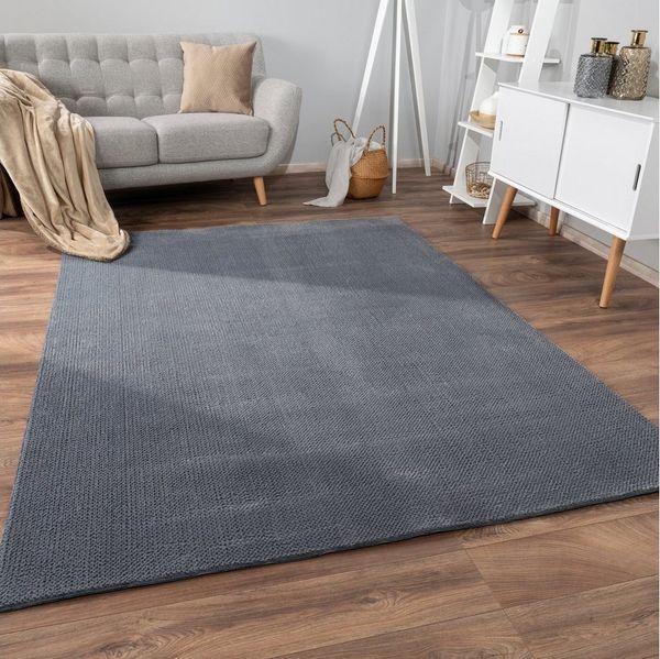 Paco Home Teppich Sevilla 521, rechteckig, Höhe: 16 mm, Kurzflor, Uni Farben, weich & kuschelig, Hoch-Tief Effekt, Wohnzimmer