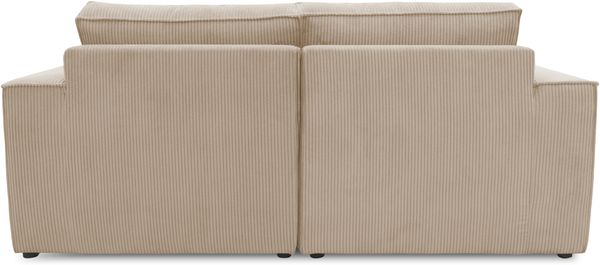 DOMO. collection Ecksofa 800 021, kleine Couch in L-Form mit Cordstoff, Modulsofa mit Taschenfederkern, Sofa, Polsterecke, Eckcouch 198 x 172 x 85 cm (BxTxH), creme Bild 3