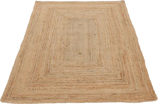 carpetfine Teppich Nele Juteteppich Naturfaser, rechteckig, Höhe: 6 mm, geflochtener Wendeteppich aus 100% Jute, quadratisch und als Läufer