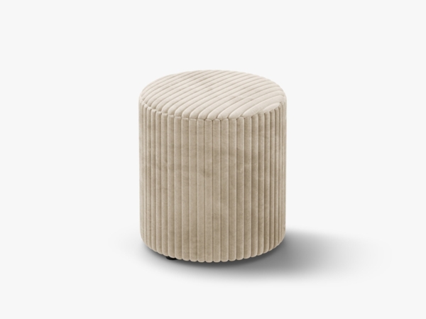 Micadoni Pouf Dia 40cm Kord Tilia Helles Beige