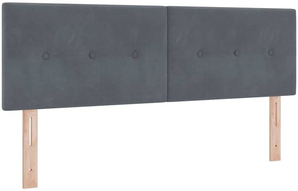 vidaXL Boxspringbett mit Kopfteil Dunkelgrau 160 x 200 cm Samt 3340395 Bild 5
