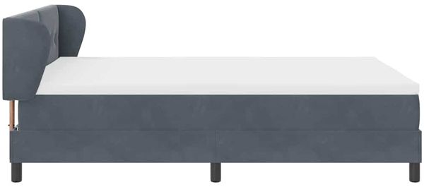 vidaXL Boxspringbett mit Kopfteil Dunkelgrau 160 x 200 cm Samt 3340395 Bild 8