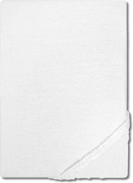 Castell Spannbettlaken Microfaser Interlock-Jersey weiß 90 x 190 - 100 x 200 cm