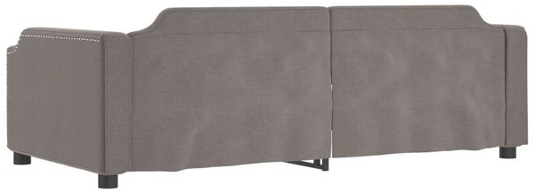 vidaXL Tagesbett Ausziehbar mit Schubladen Taupe 100x200 cm Stoff 3197678 Bild 7