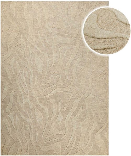 Wecon home Teppich Lior, rechteckig, Höhe: 10 mm, Wollteppich, abstrakt, hochwertig, handgetuftet, robust, modern