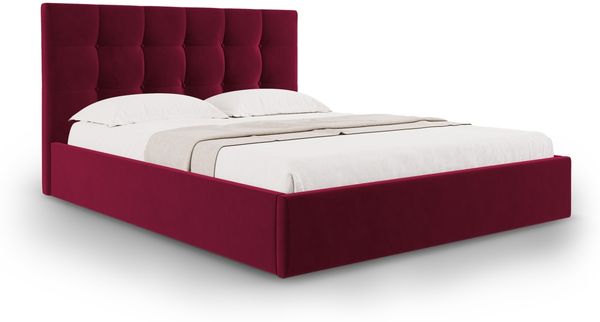 Micadoni Bett Phaedra Samt Dunkelrot 140x200