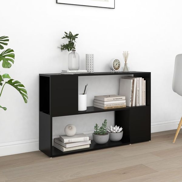 vidaXL Bücherregal Schwarz 100x24x63 cm Holzwerkstoff 809171