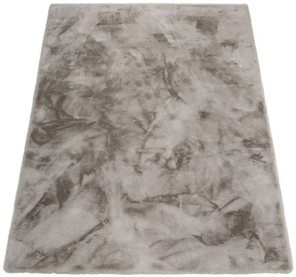 KADIMA DESIGN Teppich Unifarben Schlafzimmer schmutzabweisend Hochflor Teppich Shaggy, Läufer, Höhe: 39 mm, Florhöhe: 35 mm, 100% Polyester, Läufer, 60x100cm, Hellgrau