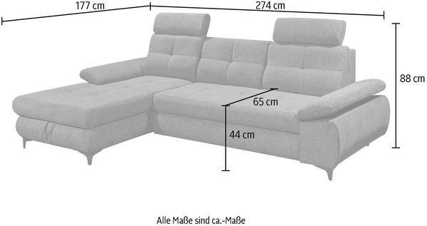 Ecksofa Altona von ED Exciting Design mit Schlaffunktion und Bettkasten – Stilvoll und Funktional Bild 5