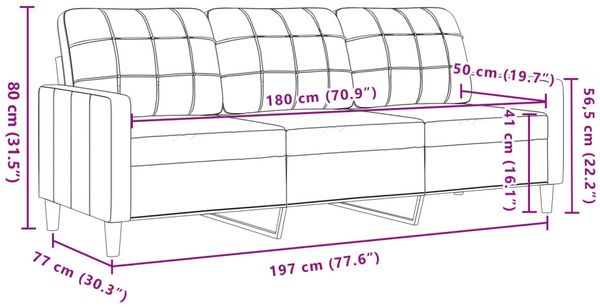vidaXL 2-tlg. Sofagarnitur mit Kissen Gelb Samt 3278397 Bild 8