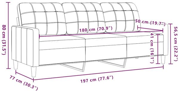 vidaXL 2-tlg. Sofagarnitur mit Kissen Gelb Samt 3278397 Bild 9